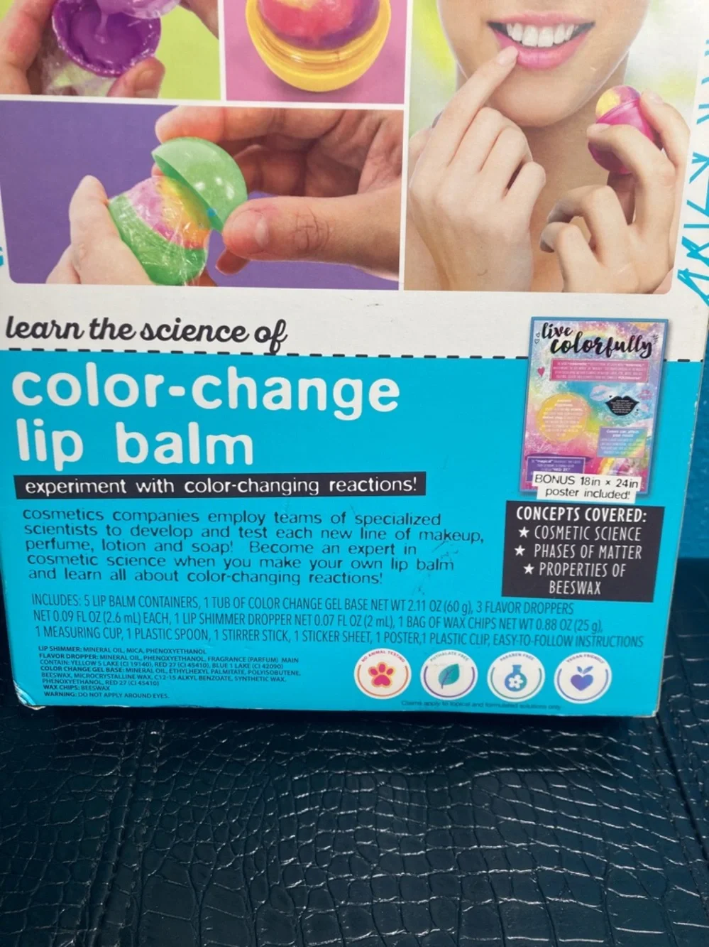 NWT YOU•NIVERSE Science Meets Style Color-Change Lip‎ Balm STEM Kit